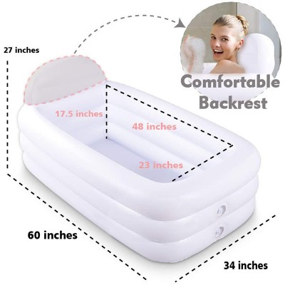 FUDUOSHENG Inflatable Portable Bathtub Durable Soaking Inflatable Pool Bathroom Home Spa