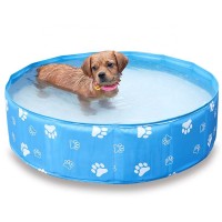 FUDUOSHENG Stock 120CM  Foldable Dog Pet Bath swim Pool and  Kiddie Pool