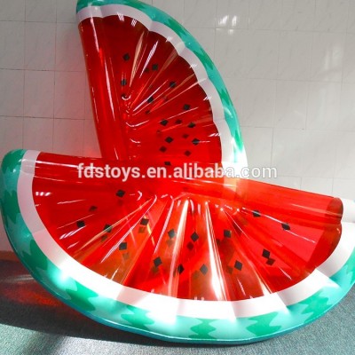 Semi - round watermelon bagel pineapple inflatable floating bed float large discount