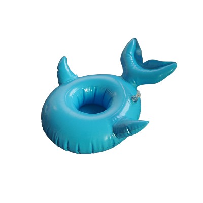 Wholesale Cute Animal Whale Inflatable Cup Holder Swimming Pool Float Drinking Cooler