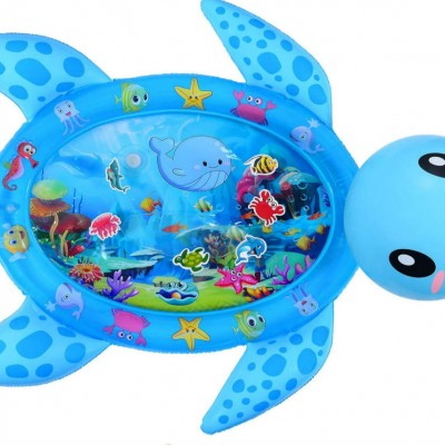 Tummy Time Water Mat Sea Turtle Shape Inflatable Baby Water Mat Newborn Infant Toys Gifts