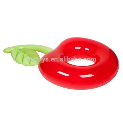 Customized inflatable double PVC inflatable swimming circle red cherry floating row fruit advertising products