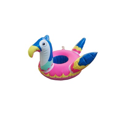 Colorful Parrot Inflatable Pool Float Cup Drinking Holder Water Cup Holder